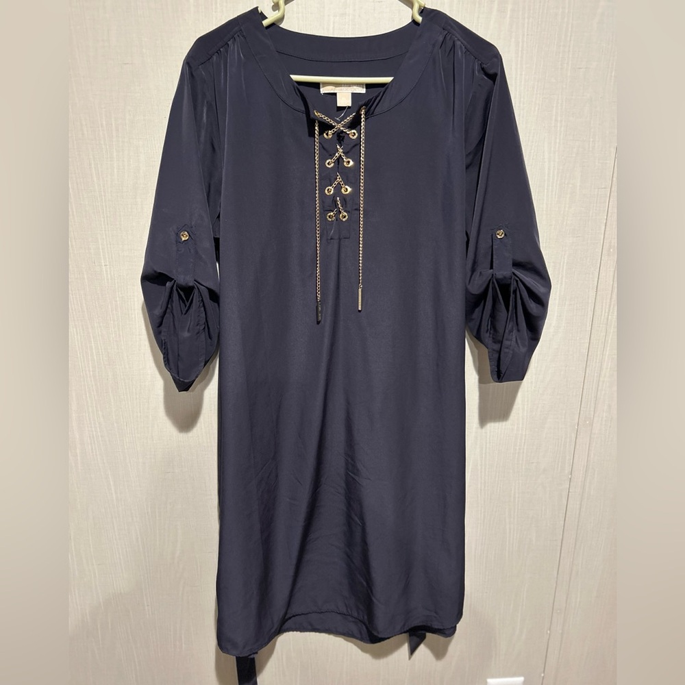 Michael Kors Black Lace-Up Dress